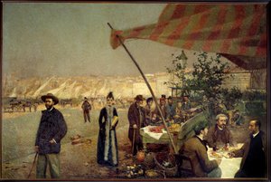 V Bregaillonu v Marseille v roce 1890 Obraz David Dellepiane (1866-1932)