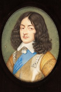 Karel II. jako mladý muž (wc on vellum)