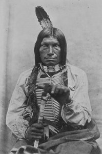 Low Dog War Chief (černobílá fotografie)