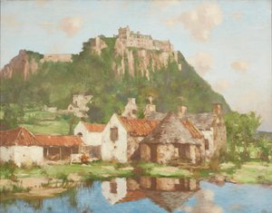 Pod hradbami hradu Stirling (olej na plátně) od David Gauld