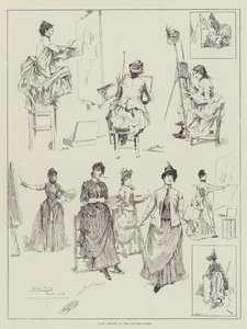 Lady Artists v pařížském Louvru od David Hardy