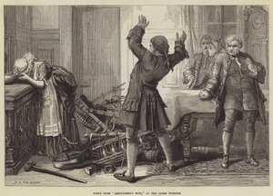 Scéna z Arkwrightovy ženy v divadle Globe od David Henry Friston