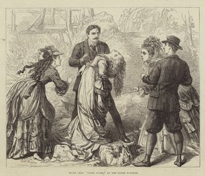 Scéna z Falešné hanby, v divadle Globe od David Henry Friston