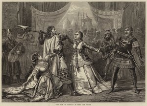 Scéna z Il Talismano, v divadle Drury Lane