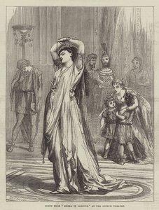 Scéna z Medea v Korintu, v divadle Lyceum