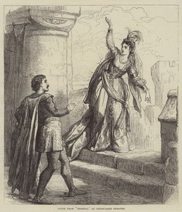 Scéna z Rebeccy v divadle Drury-Lane