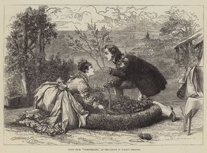 Scéna z Sweethearts, v divadle prince z Walesu od David Henry Friston