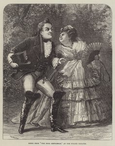 Scéna z The Poor Gentleman, v divadle Strand od David Henry Friston
