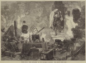 Scéna z The Rapparee, v Princess Theatre, Záchrana před ohněm od David Henry Friston