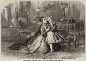 Scéna z New Play, Mary Warner, v Haymarket Theatre od David Henry Friston