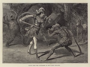 Scéna z Pantomimy v Divadle Gaiety od David Henry Friston
