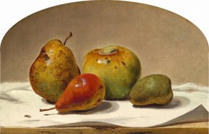 Tři hrušky a jablko, 1857.