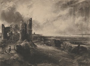 Hrad Hadleigh: Velká deska, 1830-32. od David Lucas