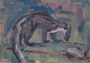 Pine Marten, 2023 (olej na plátně) od David Mayer