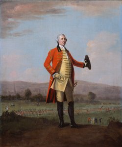 Sir Armine Wodehouse, MP, na přehledu svého pluku poblíž Norwiche, circa 1759