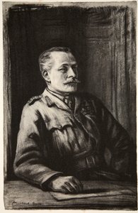 Generál Sir Douglas Haig, ilustrace z knihy "The Western Front", vydavatelství Country Life Ltd. od David Muirhead Bone