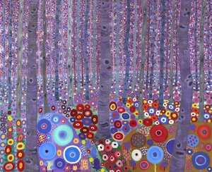 Klimtův les, 2010 (akryl na plátně)