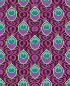 Peacock Magenta, 2019 (kombinovaná digitální technika) od David Newton