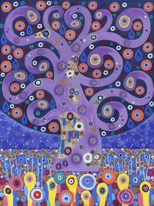 Páví strom, 2011 (akryl na plátně) od David Newton