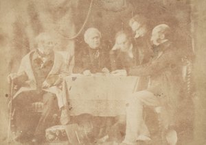 Sir David Brewster, Earle Monteith, Dr. Welsh & Two Others, 1843-47. Tvůrci: David Octavius Hill, Robert Adamson, Hill & Adamson. od Hill and Adamson