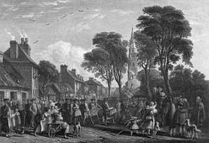 Tarbolton, průvod lóže svatého Jakuba, 1846 od David Octavius Hill