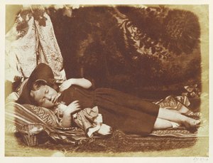The Bedfellows, asi 1843-47 (tisk z kalotypového negativu na slaný papír) od David Octavius Hill