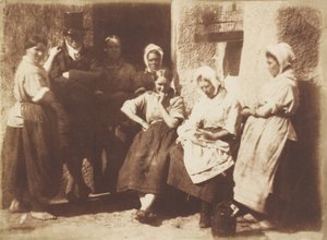 Dveře pilotní chaty Newhaven od David Octavius Hill and Robert Adamson