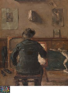 Umělec ve svém ateliéru od David Oyens