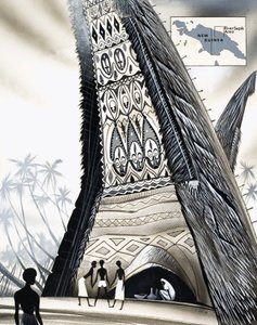 Primitivní domy: Tamberské domy na Nové Guineji od David Pratt