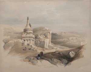 Absalomův sloup, Údolí Jošafatovo od David Roberts