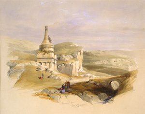 Absolonův sloup v údolí Jozafat od David Roberts