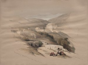 Křesťanský kostel svatého Jiří v Ludd, starověká Lydda od David Roberts