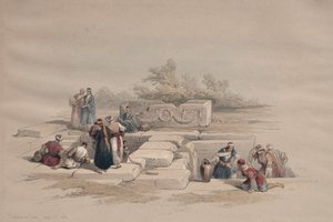 Fontána v Káně, 1839. od David Roberts