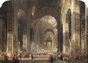 Interiér St Peters, Řím, 1862 od David Roberts