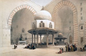 Interiér mešity sultána al-Ghuriho, Káhira, Egypt, 19. století od David Roberts