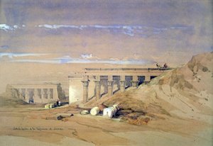 Boční pohled na chrám s názvem Typhonaeum v Dendera, Egypt, 19. století od David Roberts