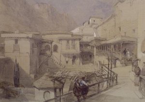 Mount Sinai (akvarel na papíře) od David Roberts