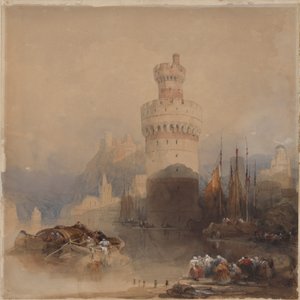 Oberwesel na Rýnu od David Roberts