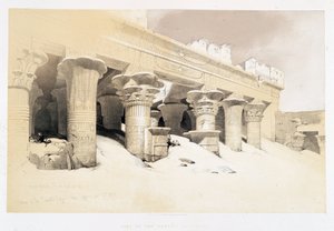Část sloupoví Edfou - kresba Davida Robertse dne 23. 11. 1838 ve „Svaté zemi“, Londýn 1849 od David Roberts