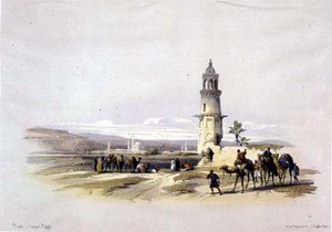 Sioul, Horní Egypt, z "Egypt a Núbie", svazek 1 (litho) od David Roberts