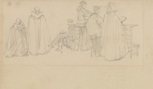 Studie postav v kostele od David Roberts