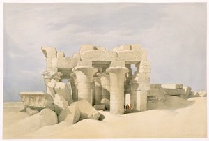 Chrám Sobek a Horuss v Kom Ombo, Egypt, 19. století od David Roberts