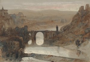 Toledský most u Madridu, Španělsko od David Roberts