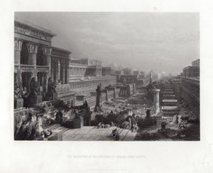 Odchod dětí Izraele z Egypta od David Roberts