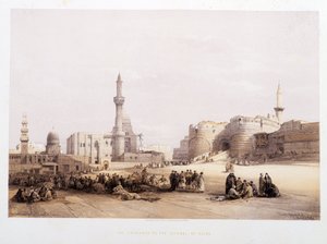 Vchod do citadely v Káhiře (Káhira) - ve „“Svaté zemi““ od Davida Robertse, Londýn 1849 od David Roberts