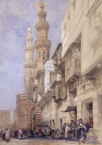 Brána Metwaley, Káhira, 1838 od David Roberts
