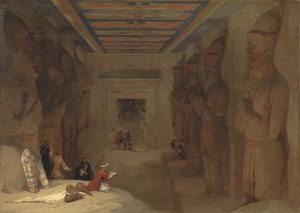 Hypostylová síň Velkého chrámu v Abú Simbelu, Egypt od David Roberts