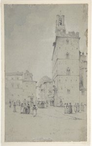 Palazzo dei Priori, Volterra od David Roberts