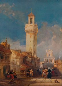 Věž kostela San Nicolás de la Villa, Córdoba, 1834 od David Roberts