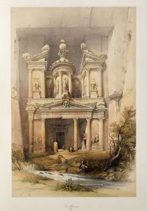 Pokladnice - El Khasne, ze série "Svatá země", 1842-1849 od David Roberts